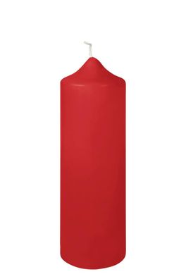 Fink CANDLE, getauchte Stumpenkerze, Paraffin, hellrot, L. 8 cm, B. 8 cm, H. 25