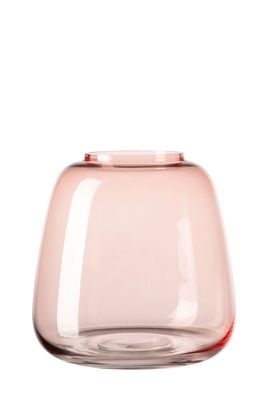 Fink SUNDAY, Vase, Glas, glatt, rose, H. 19 cm, D. 18 cm Höhe: 19.00 cm Durchmesse