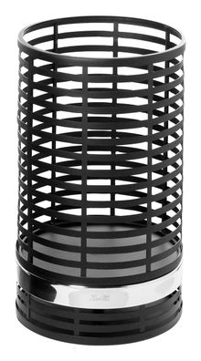 Fink MATERA, Windlicht ohne Glas, Eisen pulverbeschichtet, schwarz, silberfarben,