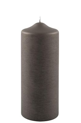 Fink CANDLE, gebürstet metallic Stumpenkerze, Paraffin, gebürstet, mocca, L. 8
