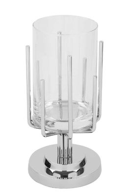 Fink LUXOR, Windlicht, Edelstahl, vernickelt, silberfarben, H. 50 cm, D. 17 cm 159271