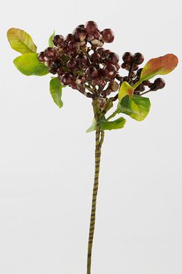 Fink Beerenzweig, Kunstblume, Kunstfasern, burgund, H. 33 cm 188116