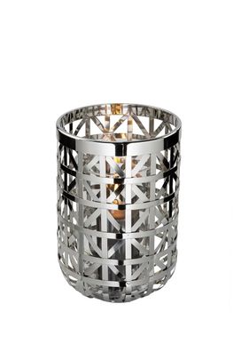 Fink JORIS, Windlicht mit Glas, Glas, silberfarben, H. 41 cm, D. 26 cm 159024