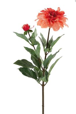 Fink DAHLIE, Kunstblume, Kunstfasern, coralle, H. 70 cm 181506