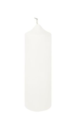 Fink CANDLE, getauchte Stumpenkerze, Paraffin, weiß, L. 8 cm, B. 8 cm, H. 25 cm,