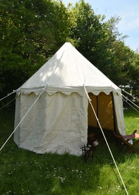 Rundes Mittelalterzelt, 4 m Durchmesser, 425 gsm