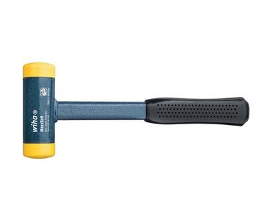 wiha - WH02126 - Schonhammer rückschlagfrei, mittelhart mit Stahlrohrstiel, Rund-S