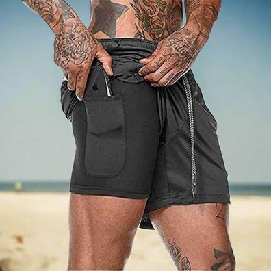 Heren 2-in-1 shorts – maximale bewegingsvrijheid met slimme functionaliteit