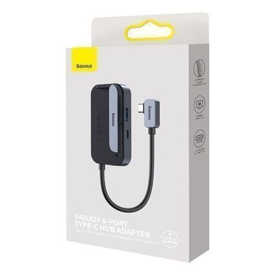 Baseus PadJoy Multifunktionaler 6-in-1 USB-C Hub fuer Tablet/Smartphone - Dunkelg