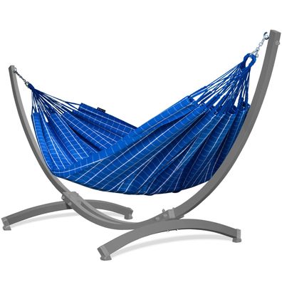 Potenza Hängematte 220x160 mit Tytan Gestell für 2 Personen Hängemattengestell