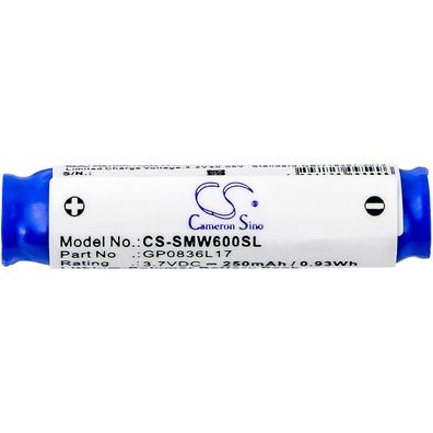 Ersatzakku - CS-SMW600SL - SONY MH100 / GP0836L17 - 3,7 Volt 250mAh Li-Polymer