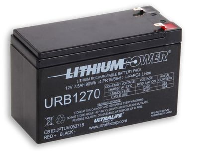 Ultralife - URB1270 - 12 Volt 7,5Ah / 96Wh LiFePO4