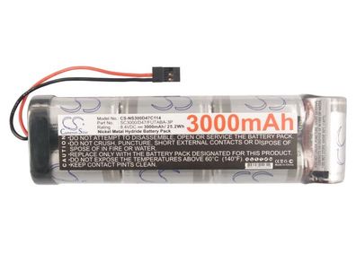 Ersatzakku - CS-NS300D47C114 - RC CS-NS300D47C114 - 8,4 Volt 3000mAh Ni-MH