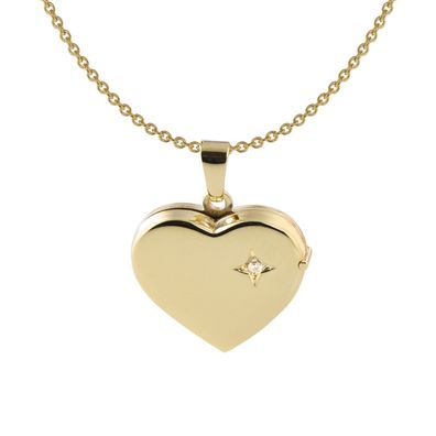 Acalee Schmuck Damen-Kette mit Herz-Medaillon 333 / 8K Gold 30-3007