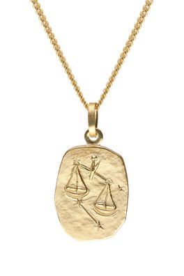 trendor Schmuck Waage Sternzeichen Gold 585 / 14K mit vergoldeter Silberkette 15436