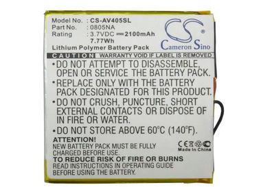 Ersatzakku - CS-AV405SL - ARCHOS AV405 / 0805NA - 3,7 Volt 2100mAh Li-Polymer - EOL