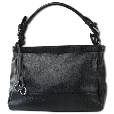 Toscanto Damen Schultertasche Leder Tasche schwarz OTT165SS1