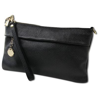 Toscanto Damen Clutch Leder Tasche schwarz OTT838CS1