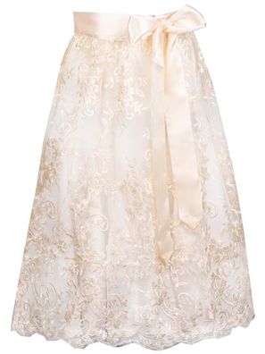 MarJo Dirndlschürze Anna 65cm Länge creme