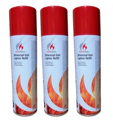 3 x Nachfüllgas für Feuerzeuge Feinlötgeräte Lötgeräte Lötbrenner Gasbrenner