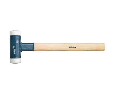 Wiha Schonhammer rückschlagfrei, sehr hart mit Hickory-Holzstiel, Rund-Schlagkopf