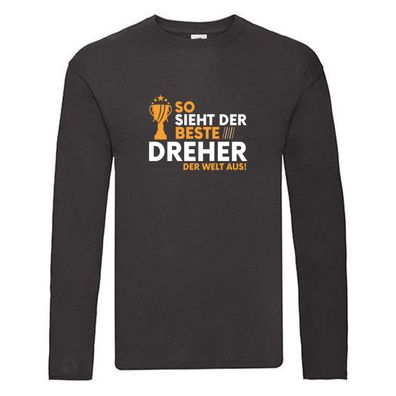 Der Beste: Dreher Humor | Fräser | Zerspannungsmechaniker Long Sleeve Schwarz