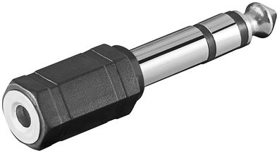 goobay - Kopfhörer Adapter, AUX Klinke 6,35 mm zu 3,5 mm - Klinke 6,35 mm Stecker