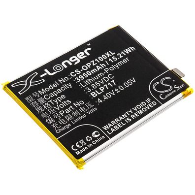 Ersatzakku - CS-OPZ100XL - OPPO 1979 / CPH1979 / BLP717 - 3,85 Volt 3950mAh Li-Pol