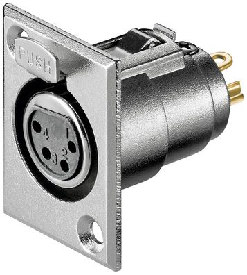 goobay - Mikrofon-Einbaubuchse - XLR-Buchse (4-Pin)
