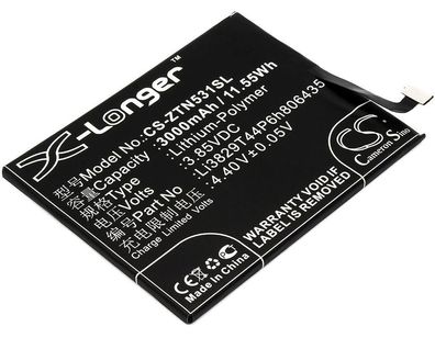 Ersatzakku - CS-ZTN531SL - ZTE / NUBIA NX531 / Li3829T44P6h806435 - 3,85 Volt