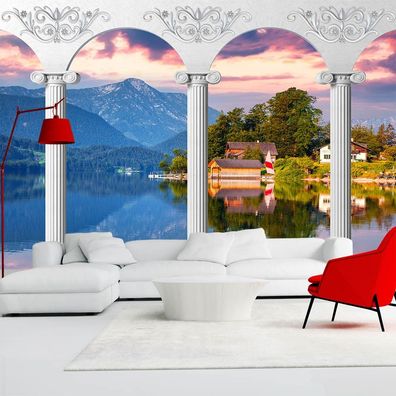 Vlies Fototapete Wandtapete Wandbilder 3D Modern Seeblick Landschaft 1325