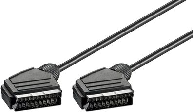 goobay - Scart Verbindungskabel, vernickelt, ø 7 mm Scartstecker (21-Pin) > Scarts