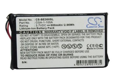 Ersatzakku - CS-BE300SL - CASIO Cassiopeia BE-300 / CGA-1-105A - 3,7 Volt 800mAh