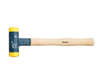 Wiha Schonhammer rückschlagfrei mit Hickory-Holzstiel, Rund-Schlagkopf (02096) 45 mm