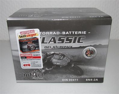 IntAct - Classic - DIN 00411 / 6N4-2A - 6 Volt 4Ah Pb