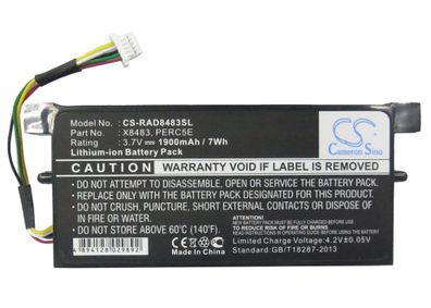 Ersatzakku - CS-RAD8483SL - Dell KR174 PERC 6 / 0DM479 - 3,7 Volt 1900mAh Li-Ion