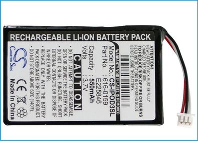 Ersatzakku - CS-IPOD3SL - APPLE iPOD 10GB M8976LL/A / 616-0159 - 3,7 Volt 550mAh