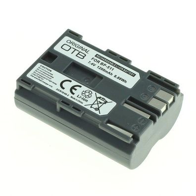 OTB - Ersatzakku kompatibel zu Canon BP-511 - 7,4 Volt 1200mAh Li-Ion