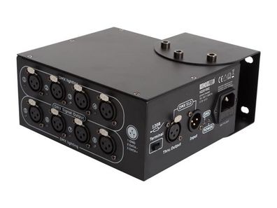 8-WEGE DMX-SPLITTER - Kompaktes Gehäuse