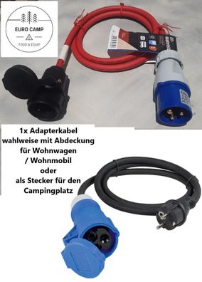 NEU 230V Strom 16A CEE Adapterkabel 1,5m x 2,5mm für Camping Wohnwagen Wohnmobil