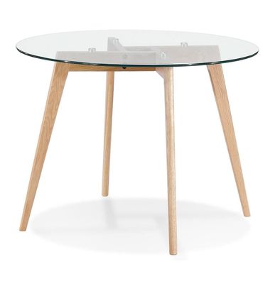 Esstisch – Rund Glas Ø100cm modern kompakt