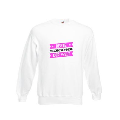 Beste Mechatronikerin | KFZ | Werkstatt Sweatshirt Weiß