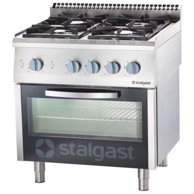 Gastronomie Stalgast Gasherd 4 Brenner Mit Gasbackofen (Gn 21) Serie 700 Nd