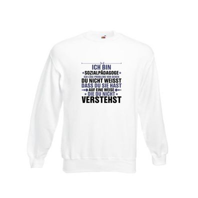 Löse Probleme: Sozialpädagoge | Pädagoge v2 Sweatshirt Weiß