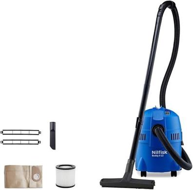 Nilfisk Buddy II 12L Nass-/Trockensauger für Werkstatt, Haus, Garten und Auto (1200 W