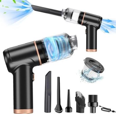 WHJC Akku Handstaubsauger - 12000Pa kabelloser Staubsauger für Auto und Haushalt (Tro