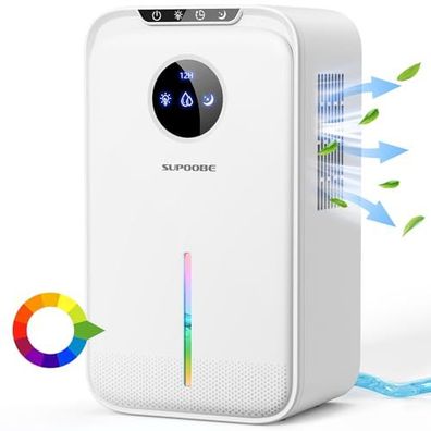 Elektrischer Luftentfeuchter, 1000 ml/24 h, Abschaltautomatik, 7 Farben