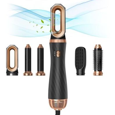 Airstyler Hairstyler 5in1, 1000W Warmluftbürsten Set, Hairstyler mit Ionen Föhnbürste