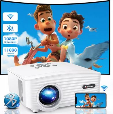 Giaomar C6 WiFi 5G Mini Beamer 11000 Lumen Full HD 1080P Unterstützt