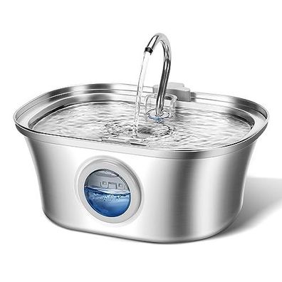 Katzentrinkbrunnen, 3,2 l/108 oz automatischer Katzentrinkbrunnen aus Edelstahl mit W